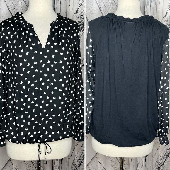 Dolan Left Coast Collection Blouse Moons Sz 8 - Picture 1 of 9